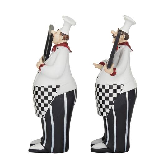 Polystone Chef with Horizontal Chalkboard Sign Set